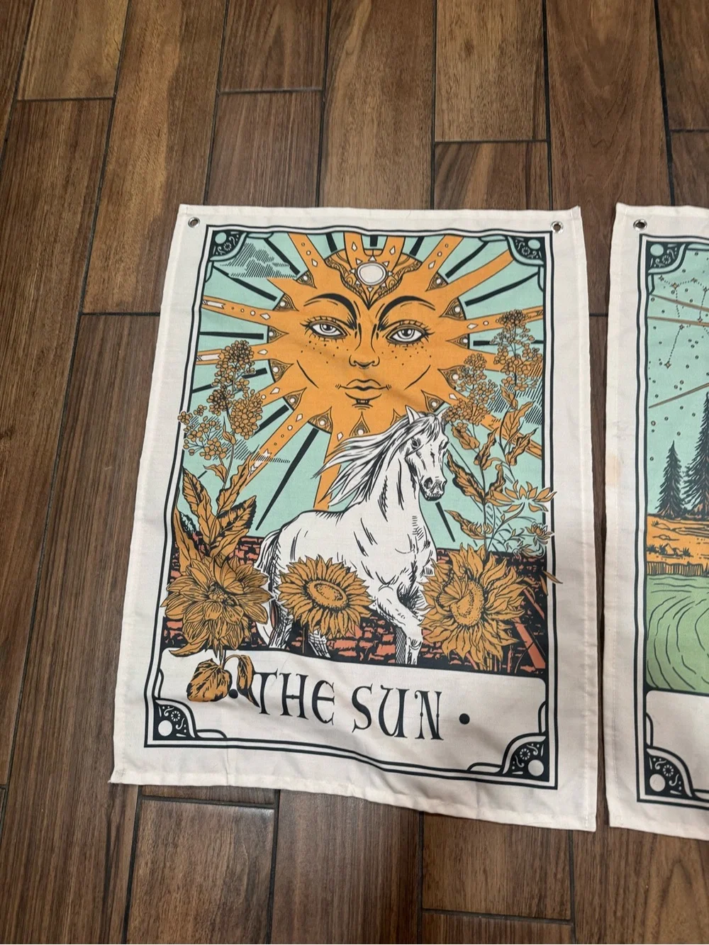 The Sun & The Star Tarot Wall Hangings tapestry